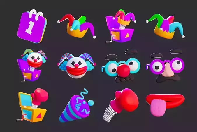 Low Poly April Fools Day Pack