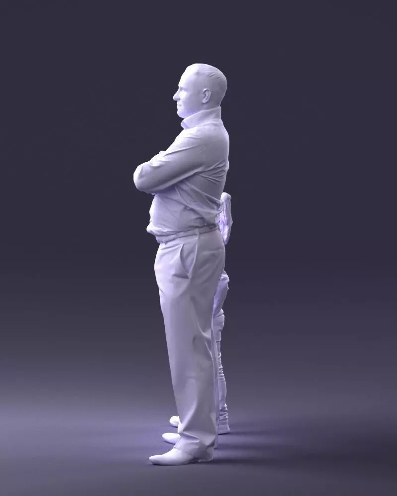 000383 3D Scanned Father and Daughter Standing Pose 3dp 3D print model_5