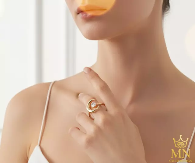 Celestial Crescent Ring 3D print model_0