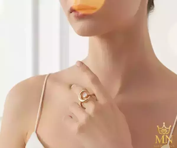 Celestial Crescent Ring