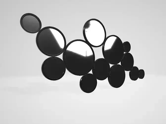 Deco 79 Contemporary Metal Round Wall Mirror