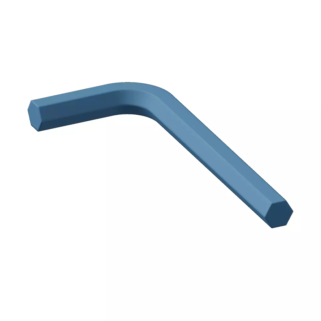 Plastic Allen Key 3D model_1