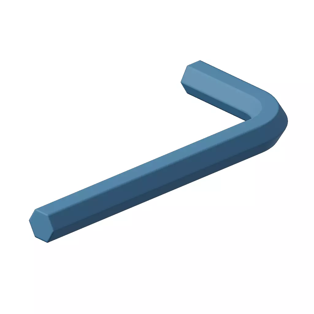 Plastic Allen Key 3D model_0