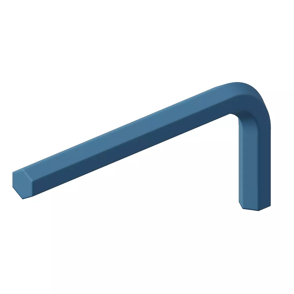 Plastic Allen Key 3D model_2