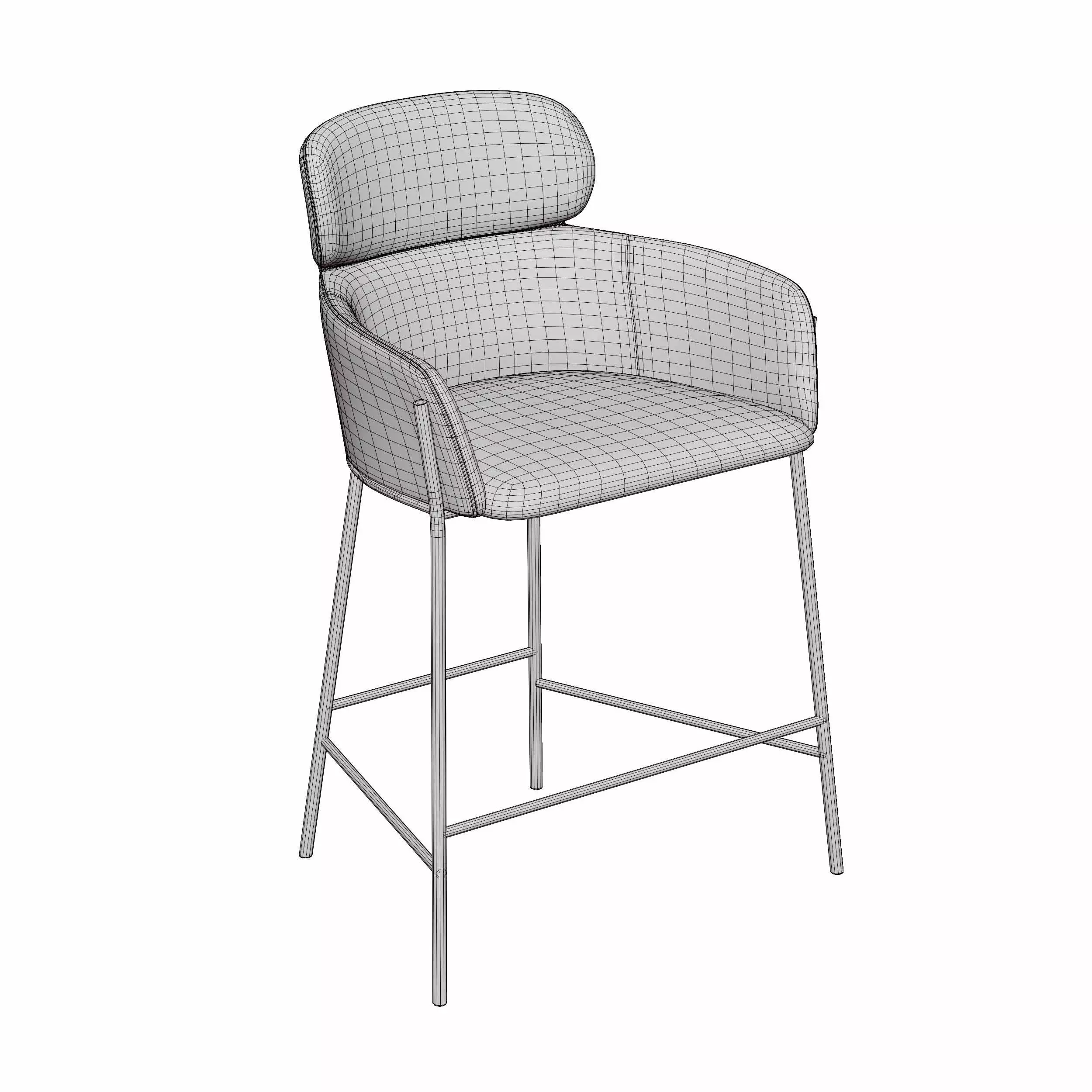 Counter barstool 3D model_3