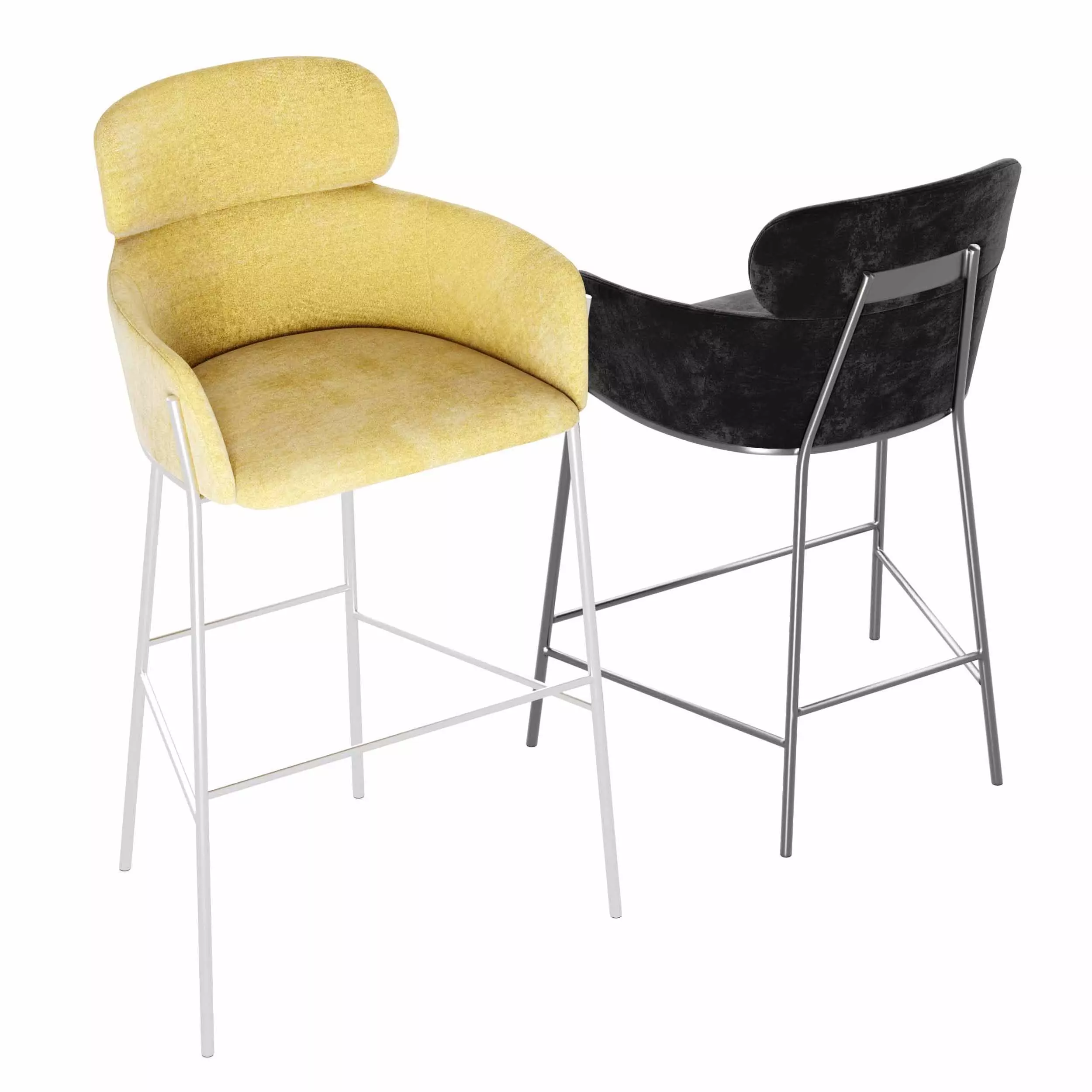 Counter barstool 3D model_0