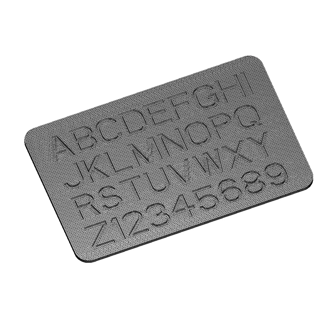 Plastic Kids Alphabet Number Toy 3D model_3