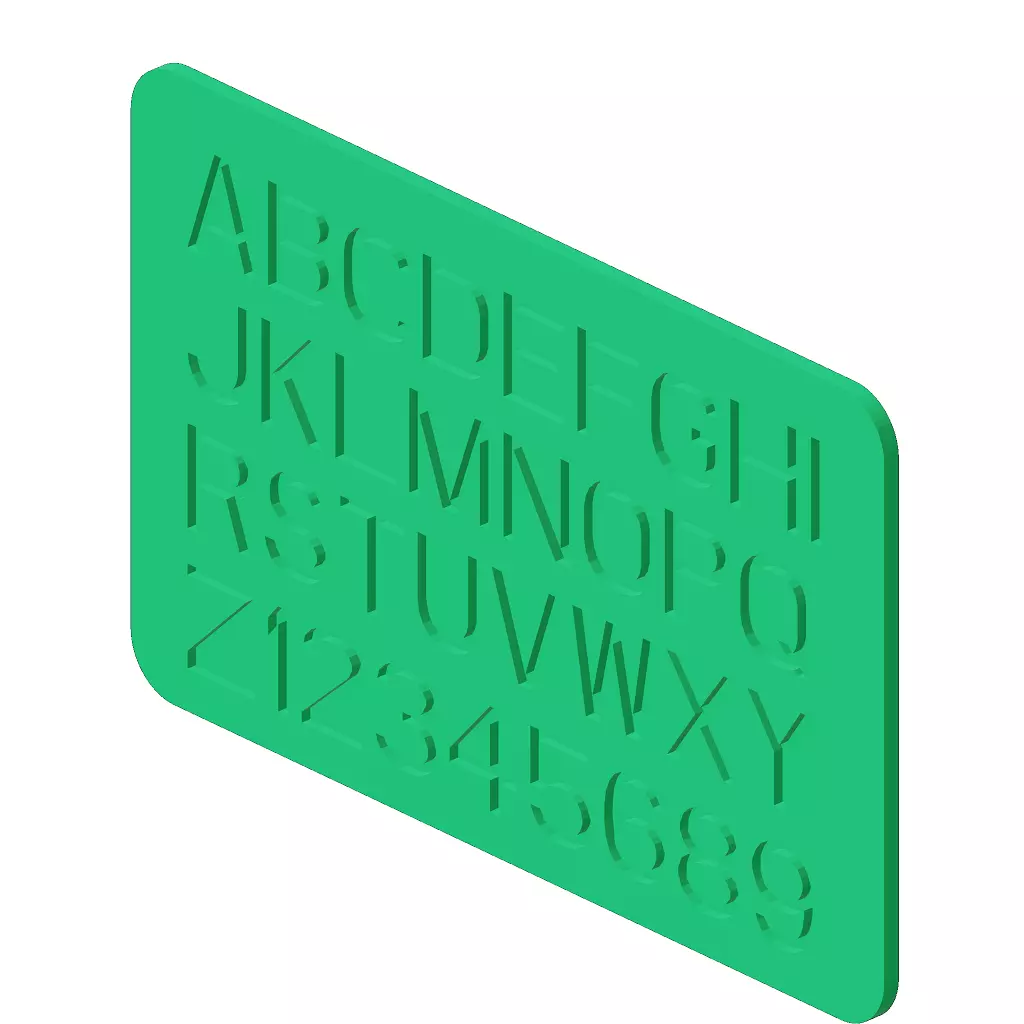 Plastic Kids Alphabet Number Toy 3D model_0