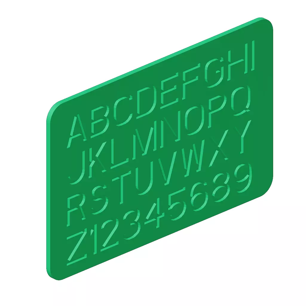 Plastic Kids Alphabet Number Toy 3D model_1