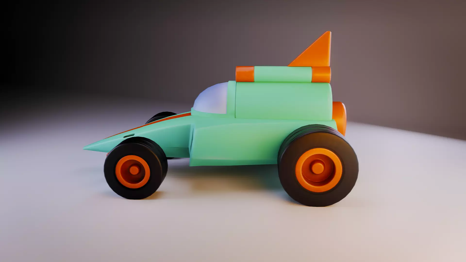 Stylized Modular Low Mid Poly Car Game-Ready Breakable Parts Low-poly 3D model_2