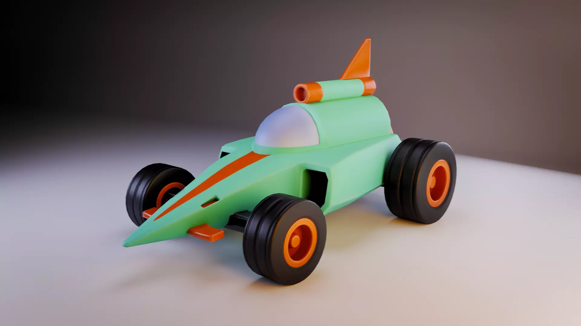 Stylized Modular Low Mid Poly Car Game-Ready Breakable Parts Low-poly 3D model_0