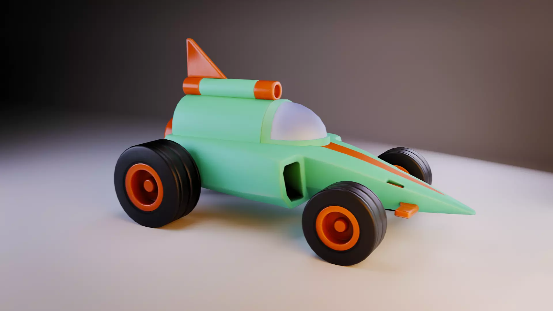 Stylized Modular Low Mid Poly Car Game-Ready Breakable Parts Low-poly 3D model_4