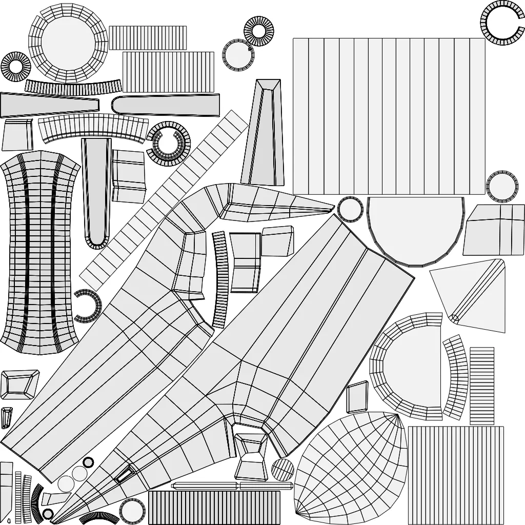 Stylized Modular Low Mid Poly Car Game-Ready Breakable Parts Low-poly 3D model_9
