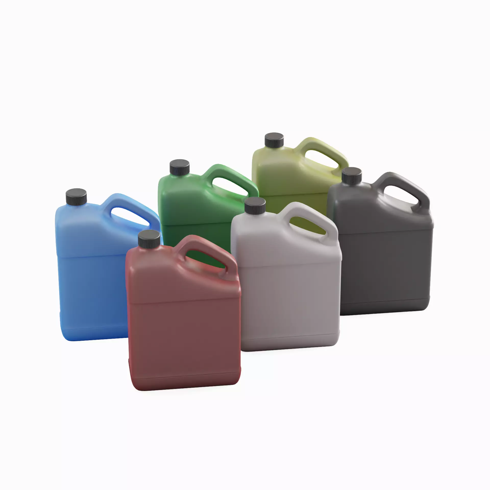 Plastic Canister Pack A 3D Model Collection_0