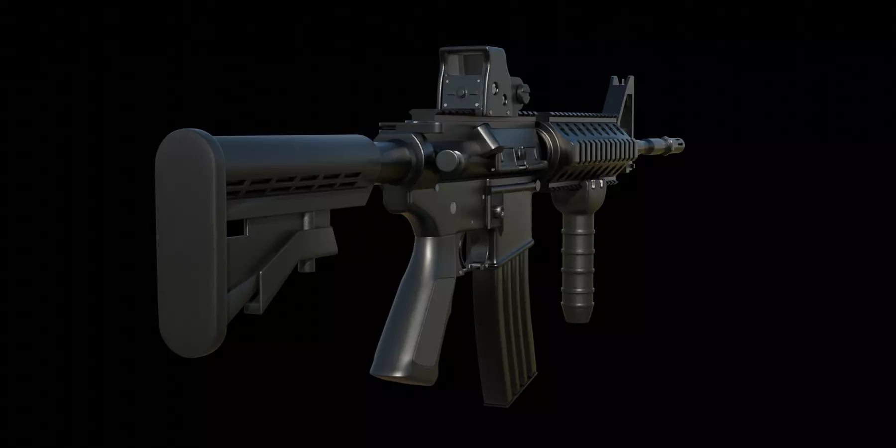 Rifle m4a1 Free 3D model_3