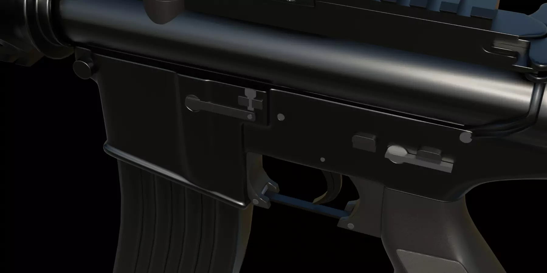 Rifle m4a1 Free 3D model_1