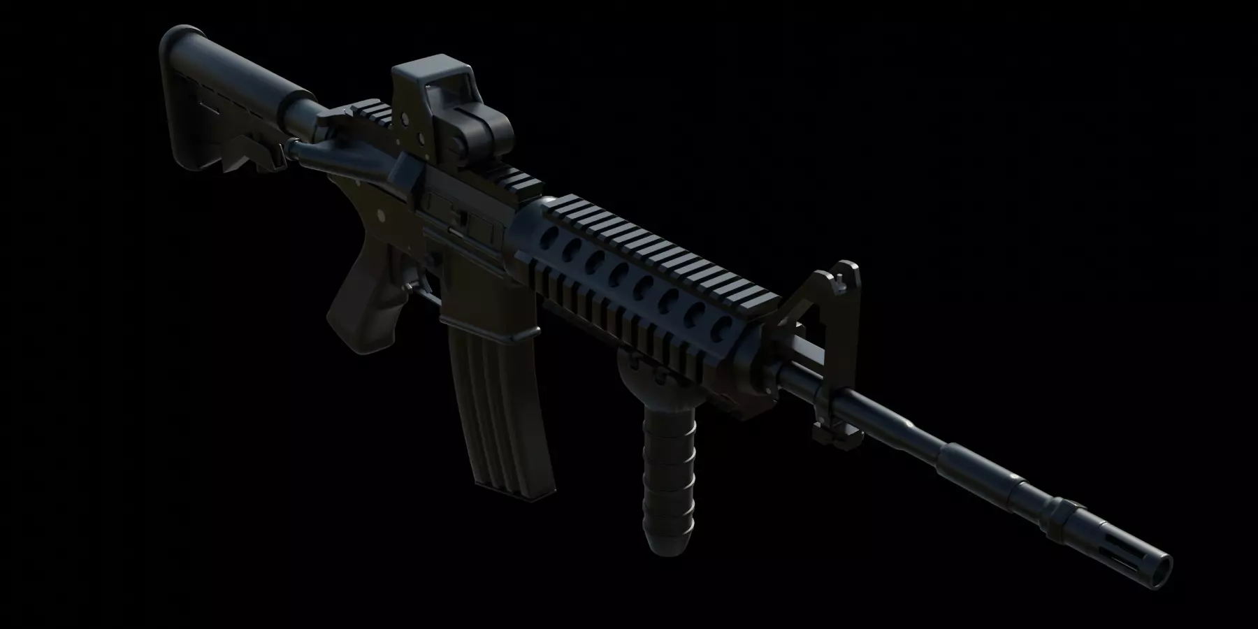 Rifle m4a1 Free 3D model_2