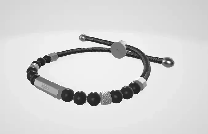 Diesel Mens Bracelet DX1151040 Stainless Steel Black