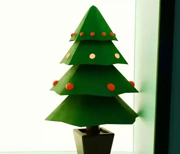 Low Poly Christmas Theme Asset Pack  Trees House Star  Glass Pot