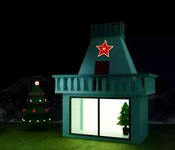 Low Poly Christmas Theme Asset Pack  Trees House Star  Glass Pot