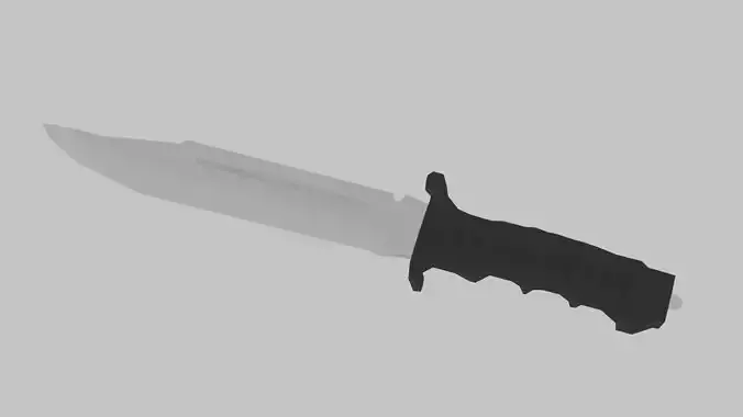 Low Poly Jungle Combat Military Knife