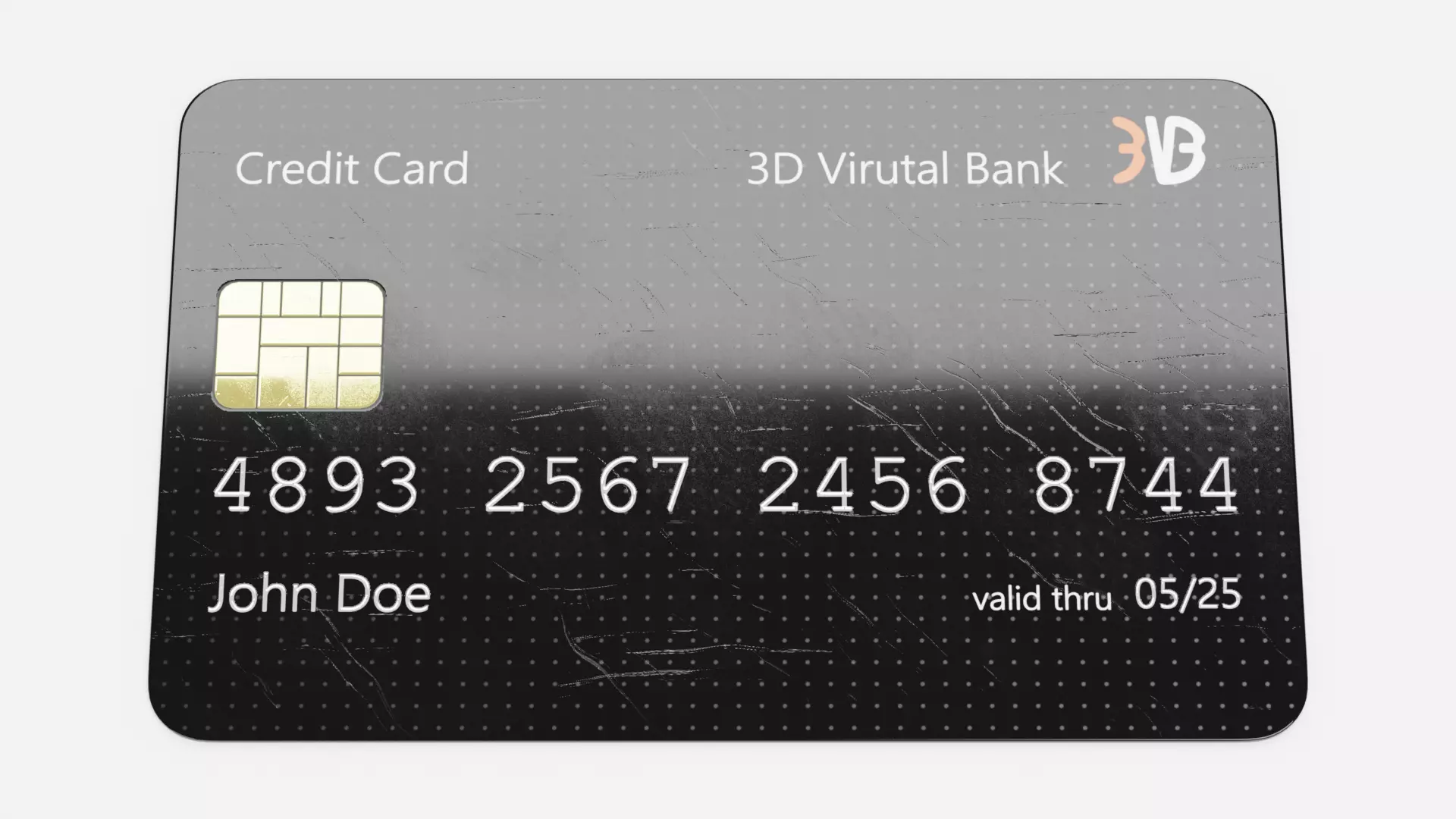 Credit Card V1 - Generic Payment Prop with Custom Design 3D model