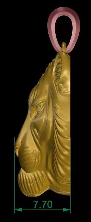 Tiger Pendant 3D print model_5