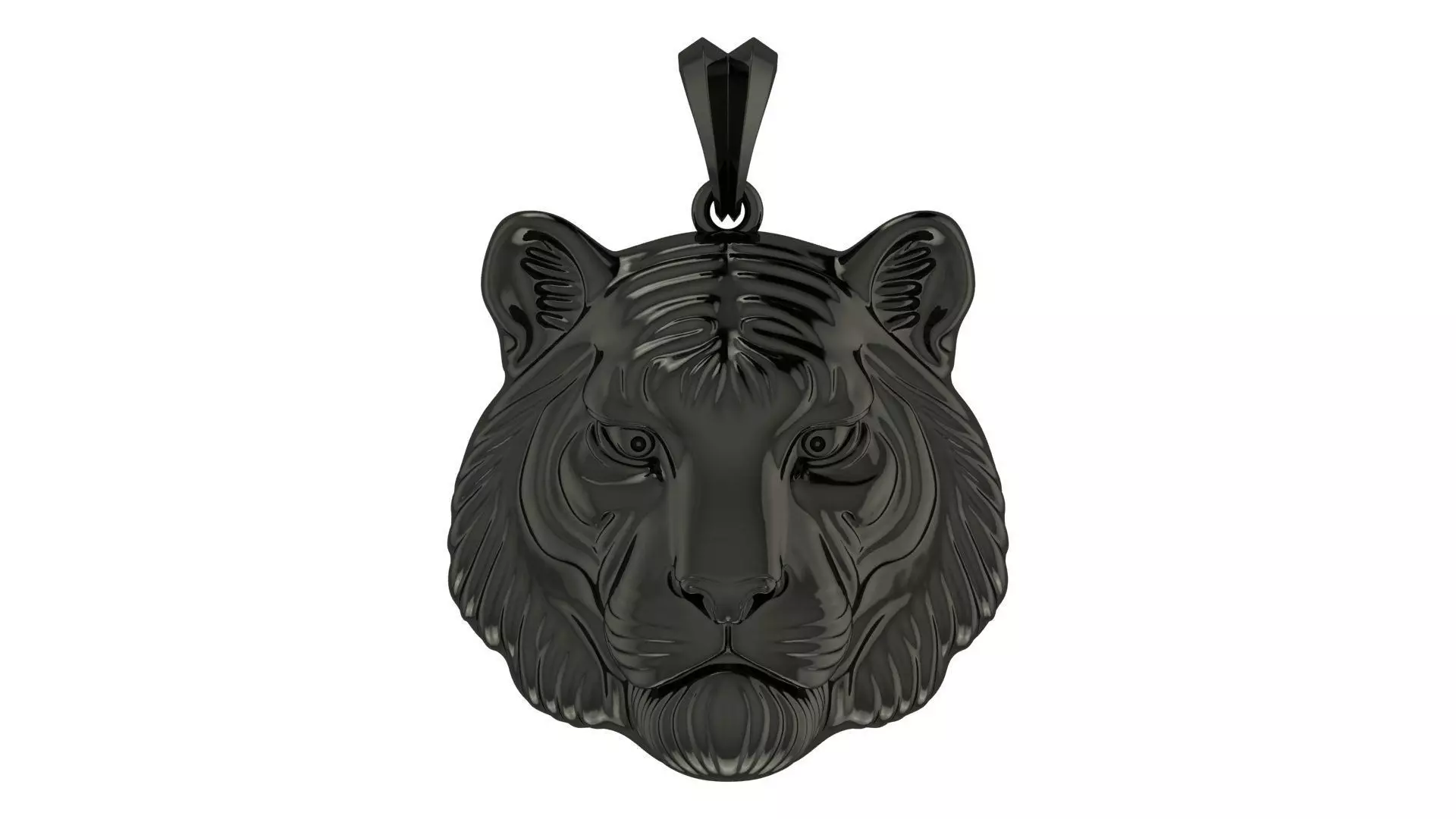 Tiger Pendant 3D print model_3