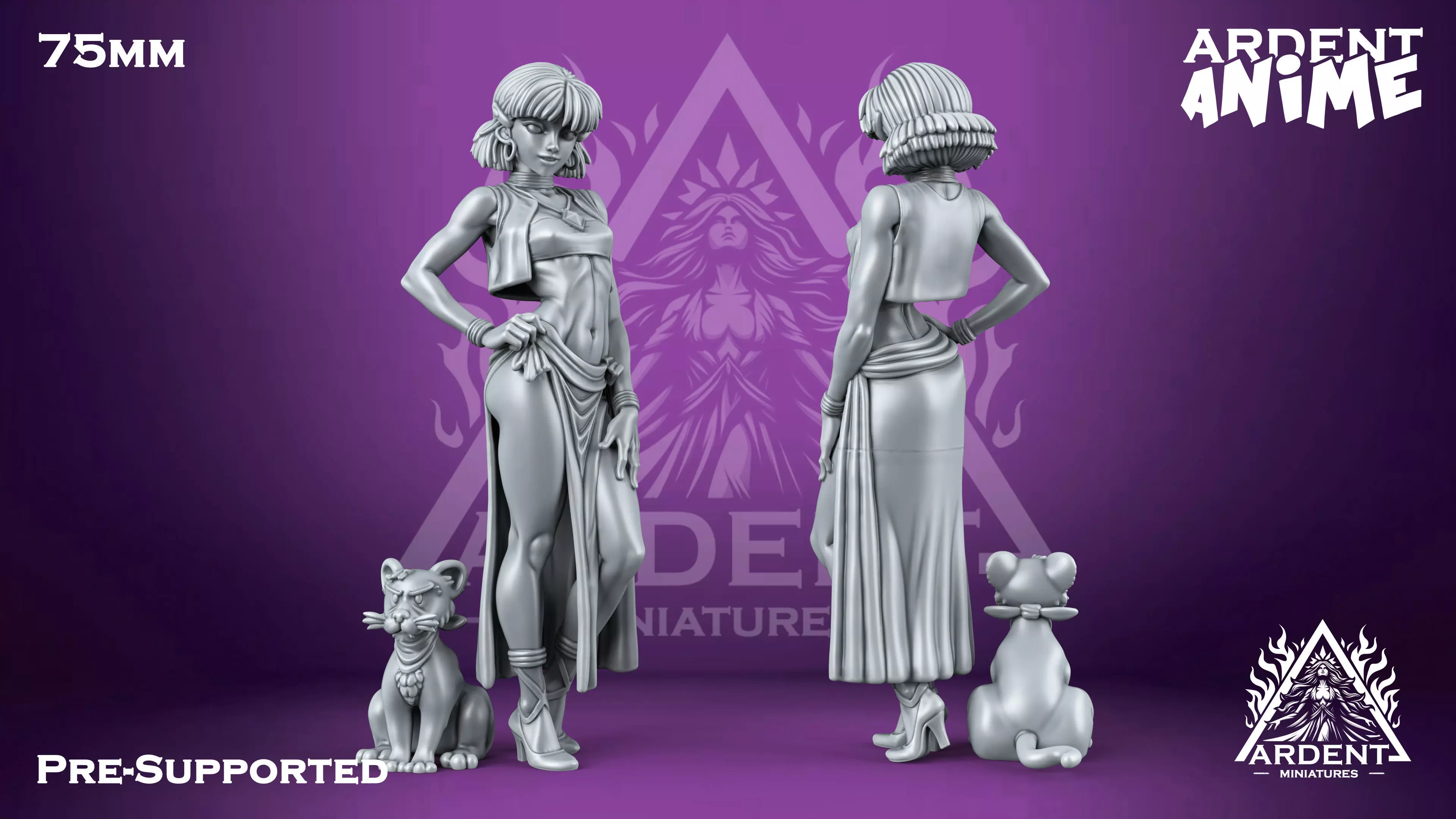 Nadia and King Ardent Anime 010 75mm 3D print model