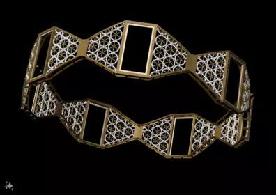 1149 Linear Luxe Bangle 12gm 3D print model_2