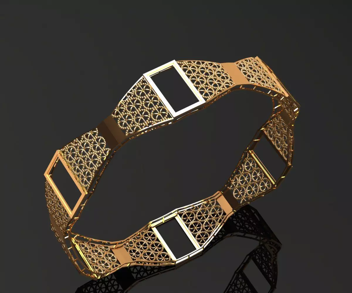 1149 Linear Luxe Bangle 12gm 3D print model_0