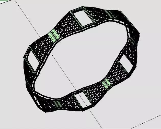 1149 Linear Luxe Bangle 12gm 3D print model_4