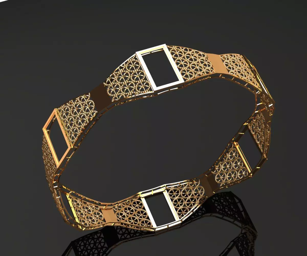 1149 Linear Luxe Bangle 12gm 3D print model_1