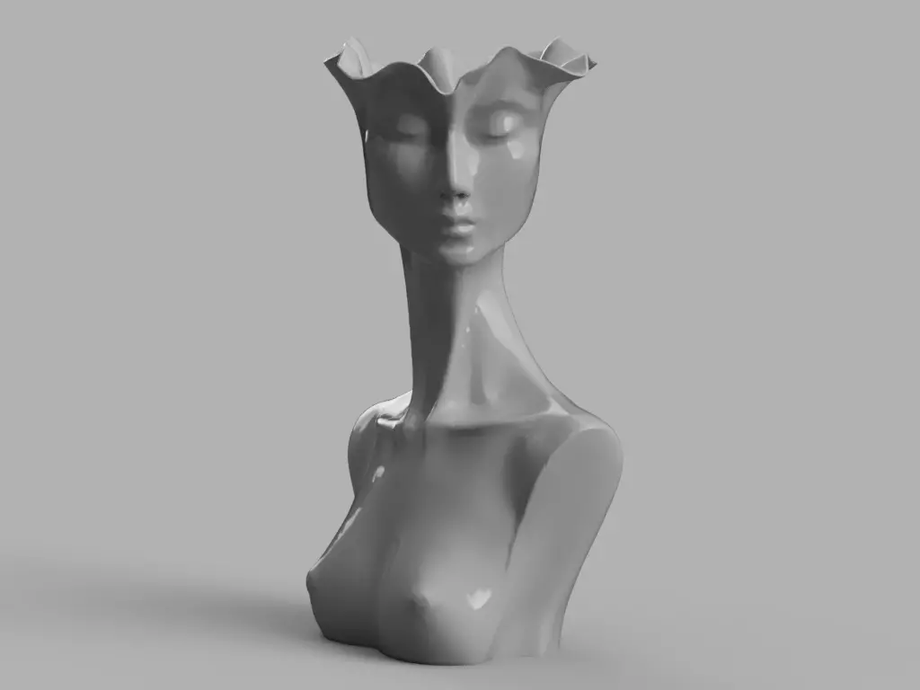 Flora Vase 3D print model_5