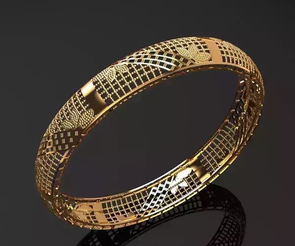 1143 Golden Bloomline Bangle 12gm