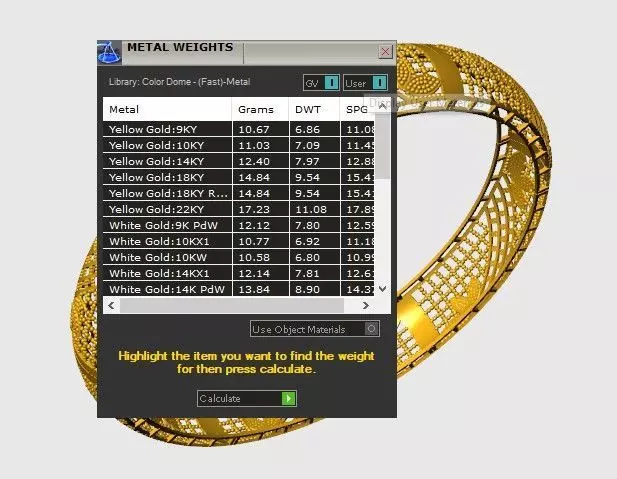 1143 Golden Bloomline Bangle 12gm 3D print model_5