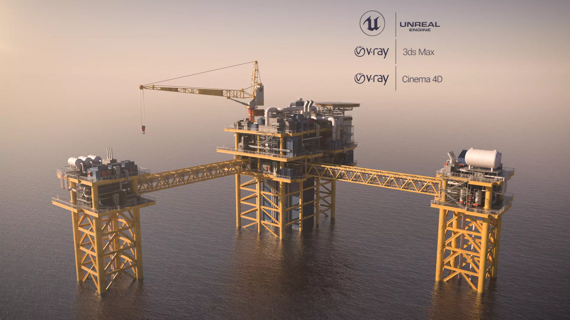 OilPlatform 3D model