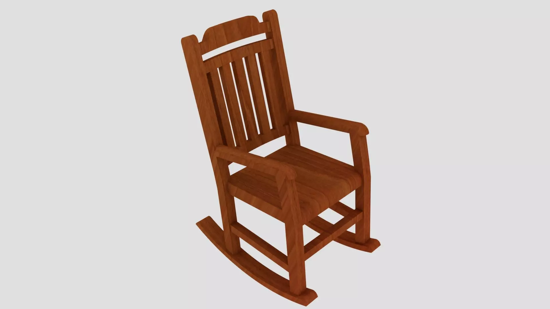 Rocking Chair 3D Model Low-poly 3D model_0