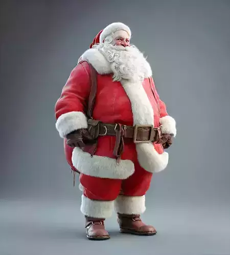 Realistic Santa Claus 3D Model Print Ready