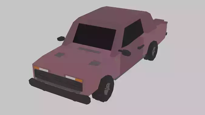 Low Poly V8 Sedan Coupe Prop