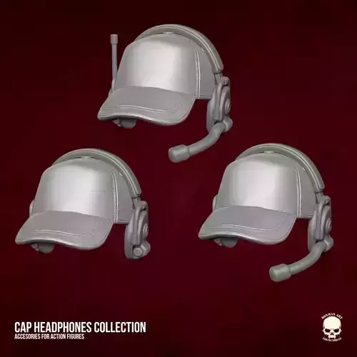Cap with headphones STL Files for Action Figures