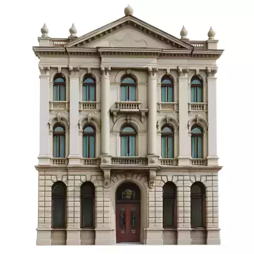 Classic European City Building 3D Model 002
