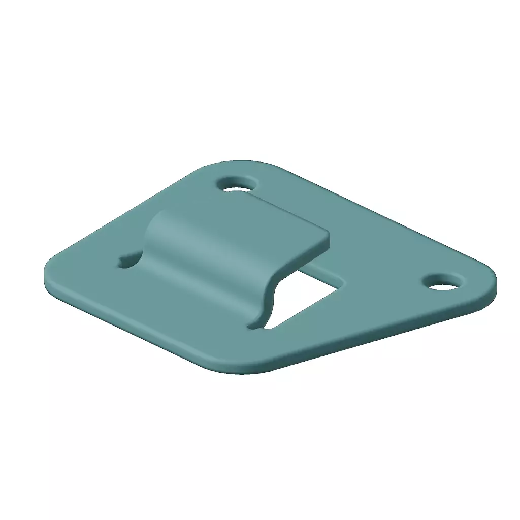 Plastic Wall Mount Bracket 3D model_0