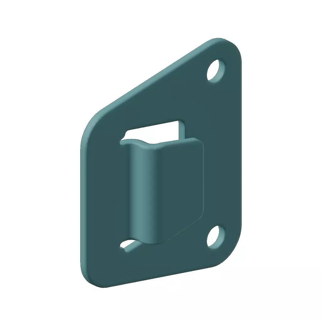 Plastic Wall Mount Bracket 3D model_1