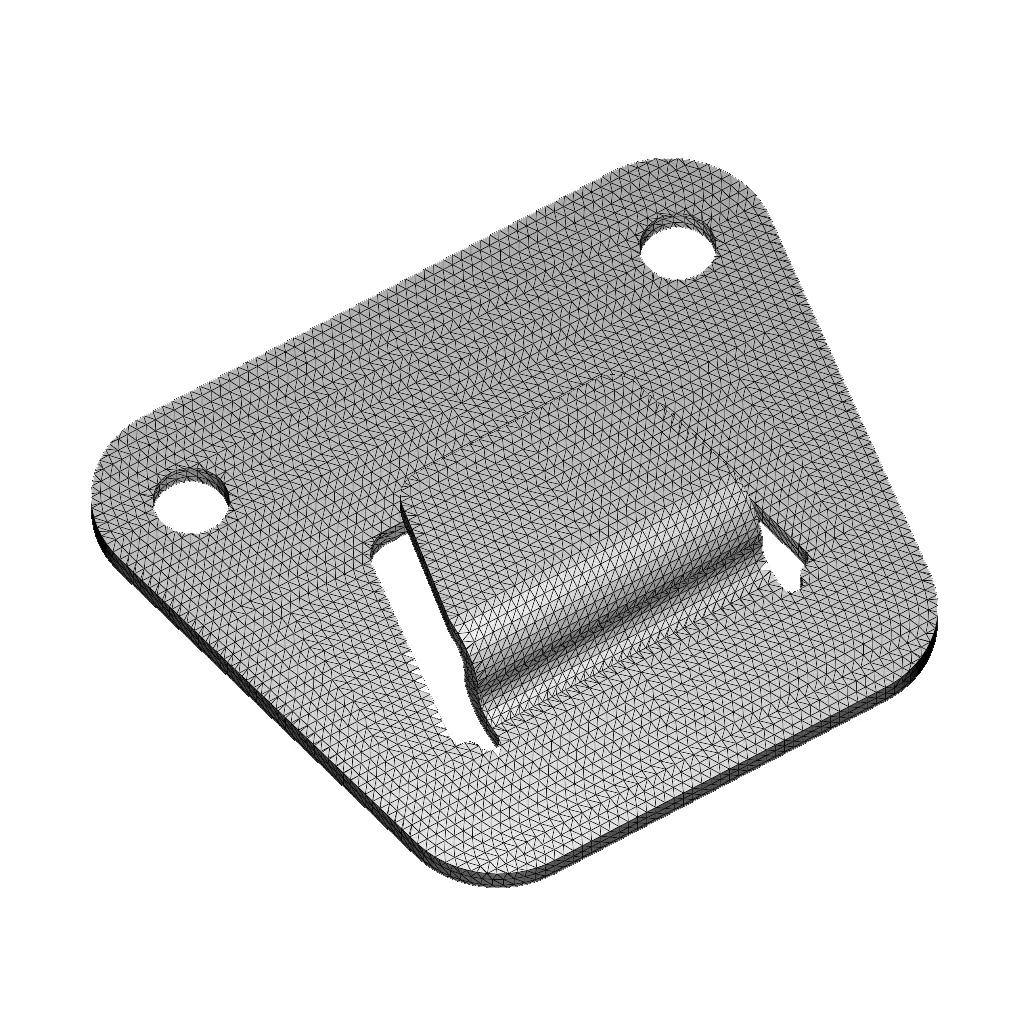 Plastic Wall Mount Bracket 3D model_3