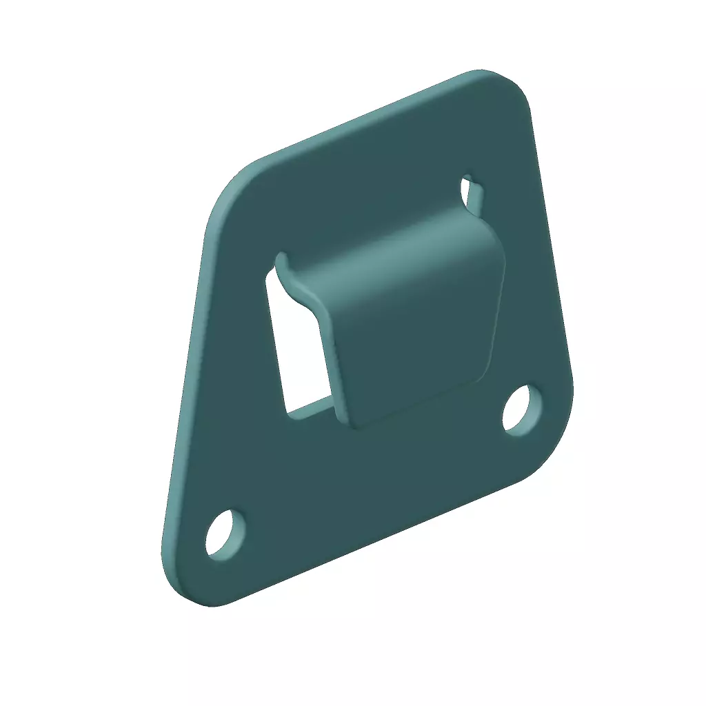 Plastic Wall Mount Bracket 3D model_2