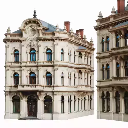 Classic European City Building 3D Model
