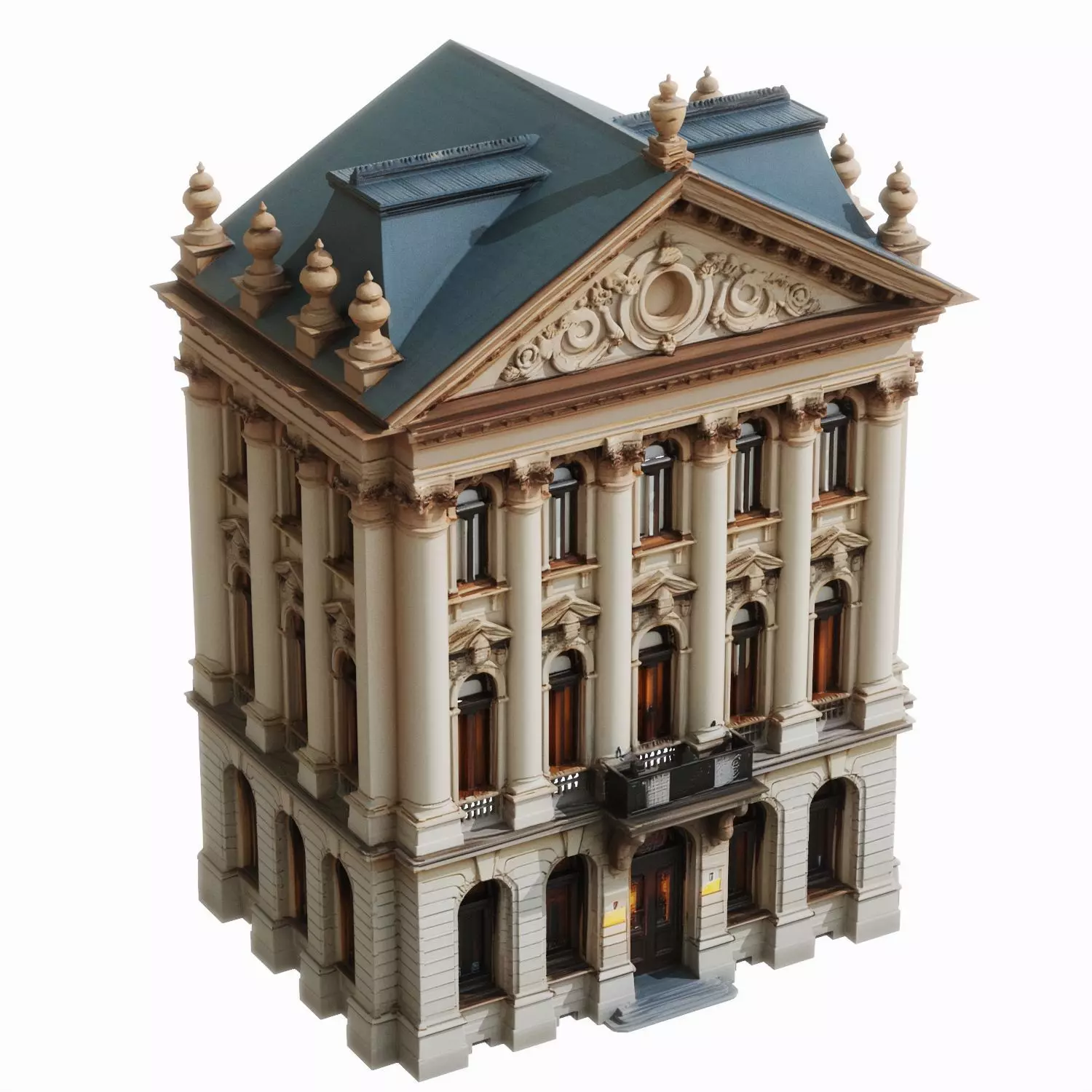 Classic European City Building 3D Model 004 3D model_2