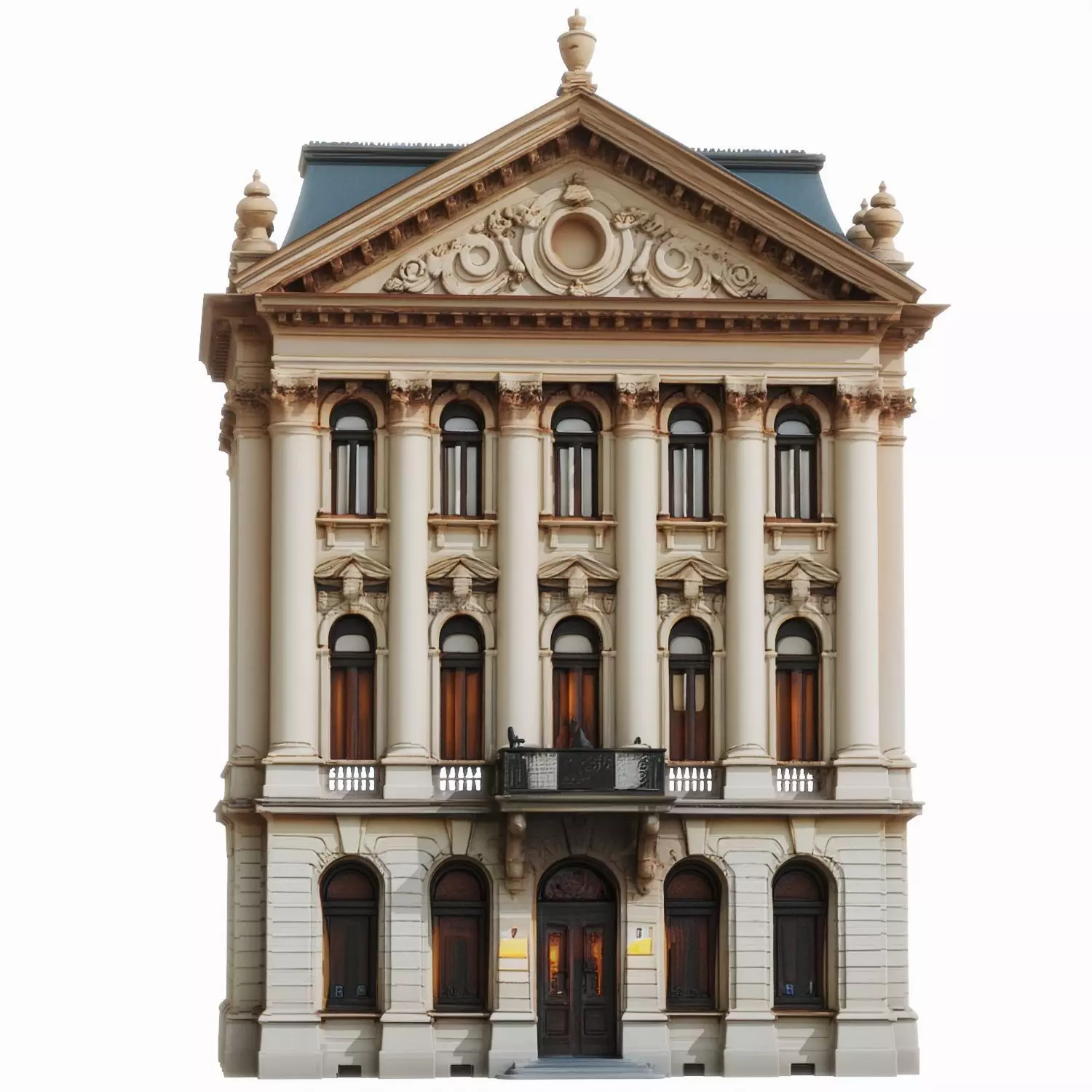 Classic European City Building 3D Model 004 3D model_1