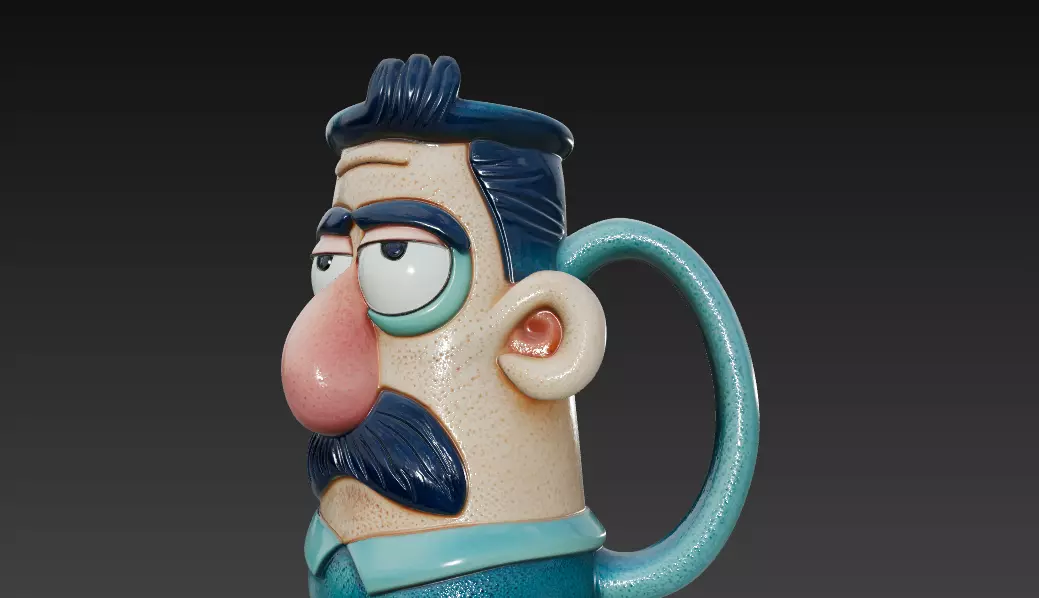 AGrumpy Gramps Coffee Mug 3D Print Model 3D print model_1